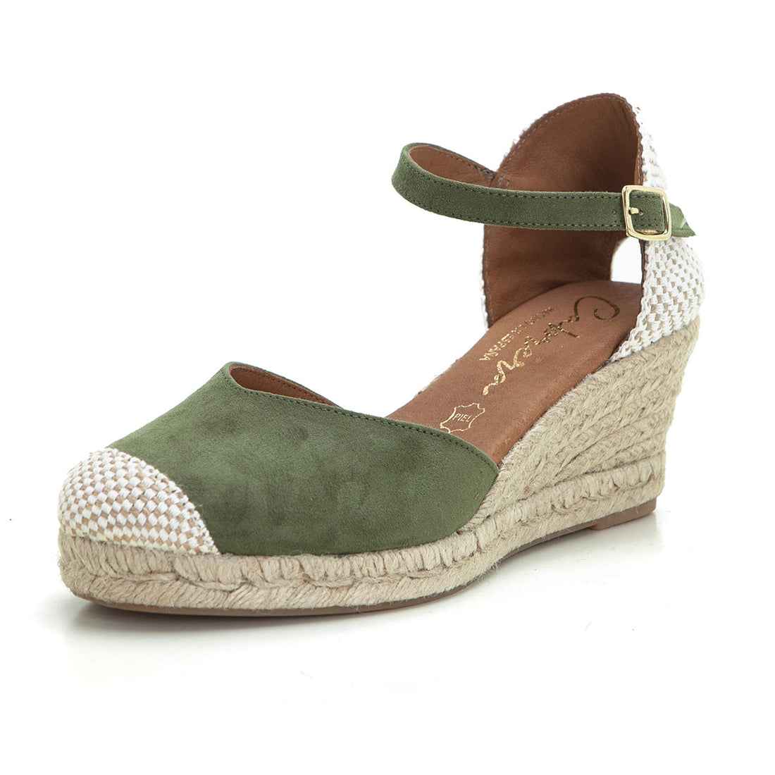 Cabrera 29-5 Alpargata de cuña oliva