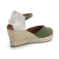 Cabrera 29-5 Alpargata de cuña oliva