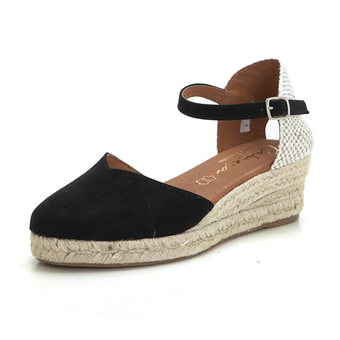 Cabrera 52-3 Alpargata de cuña negro.