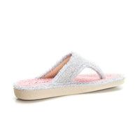 Cabrera 2301 Zapatilla de ir por casa de dedo rizo perla.