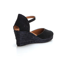 Cabrera Alpargata de cuña alta color negro