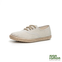 Vul.Ladi 7354-650 Zapatilla de lona vestir cordones lino.