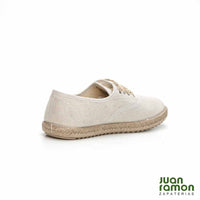 Vul.Ladi 7354-650 Zapatilla de lona vestir cordones lino.