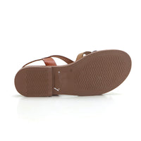 Jordana 4226 Sandalia plana con tiras cruzadas multicolor.