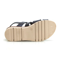 Jordana 681-ZETA Sandalia con velcros negro.