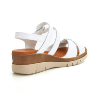 Jordana 681-ZETA Sandalia con velcros blanco.