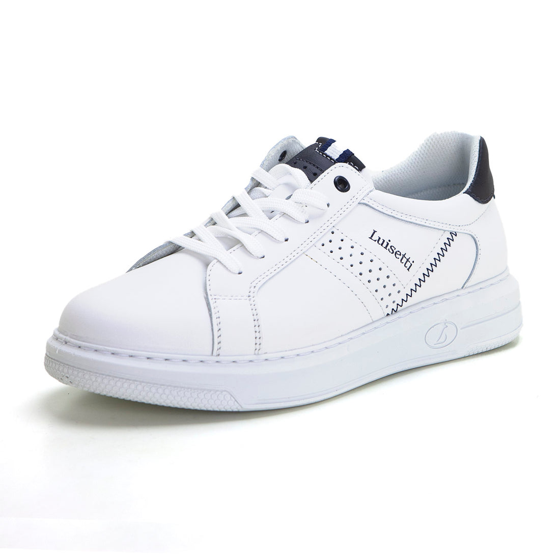 Luisetti 39000NA Zapatilla clásica de piel blanco.