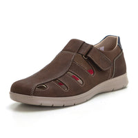 Luisetti 27920GS Sandalia cerrada de piel café.