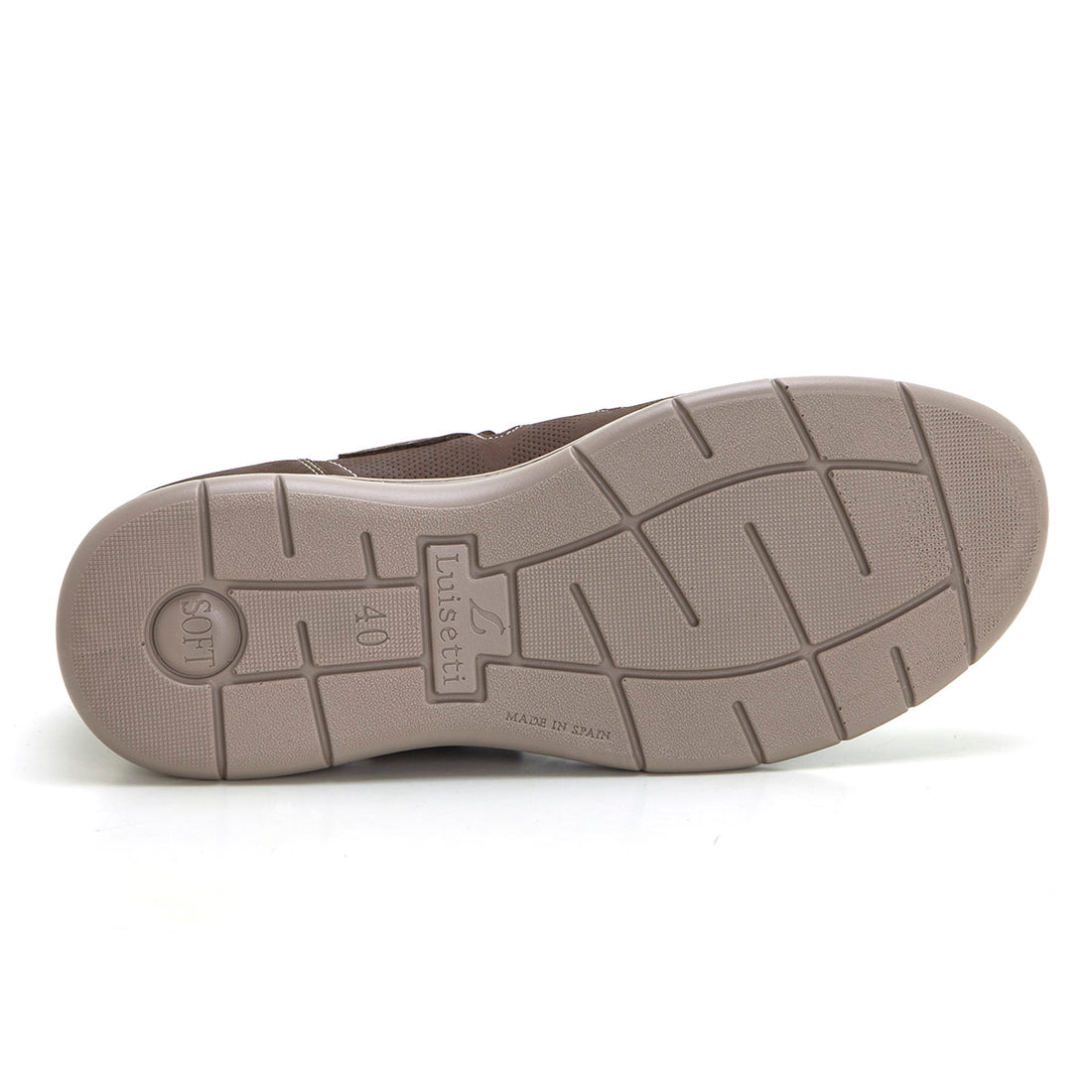 Luisetti 27920GS Sandalia cerrada de piel café.