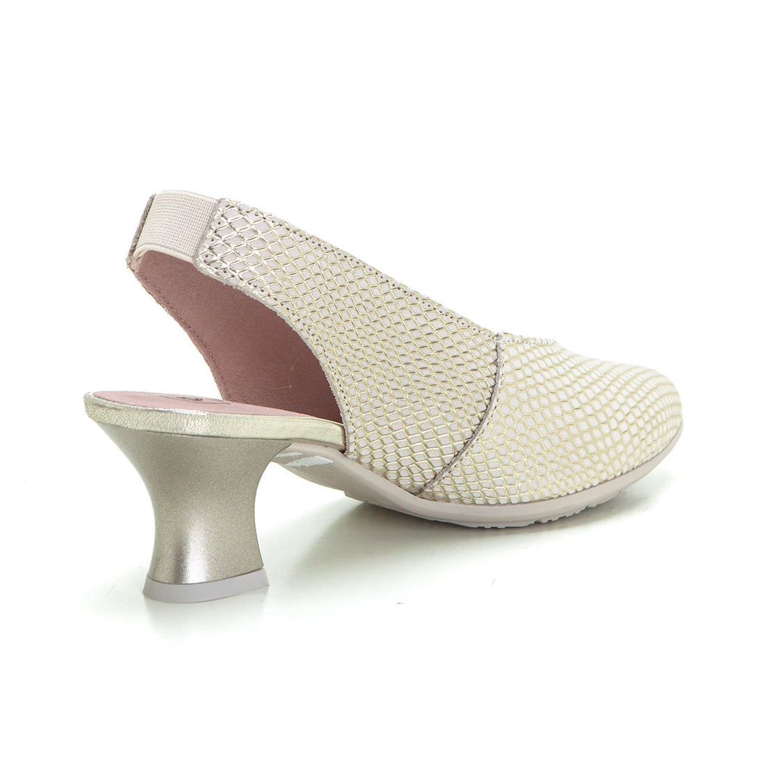 Pitillos 10510 Salón destalonado de tacón medio oro.