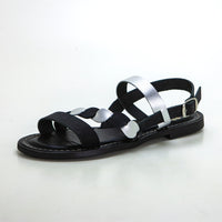 Studio Scarpe 77800 Sandalia plana tiras empeine negro.