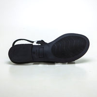 Studio Scarpe 77800 Sandalia plana tiras empeine negro.