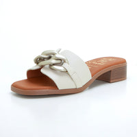 Oh my Sandals 5608 Sandalia pala tacón bajo eslabones hielo.