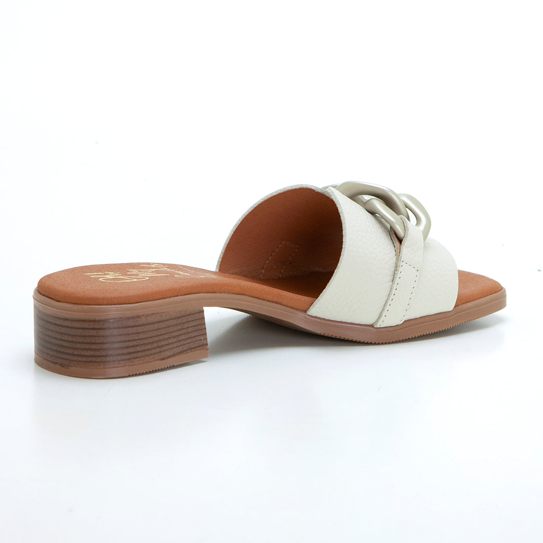 Oh my Sandals 5608 Sandalia pala tacón bajo eslabones hielo.