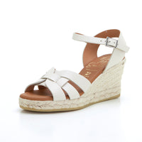 Oh my Sandals 5743 Sandalia cuña alta de yute hielo.