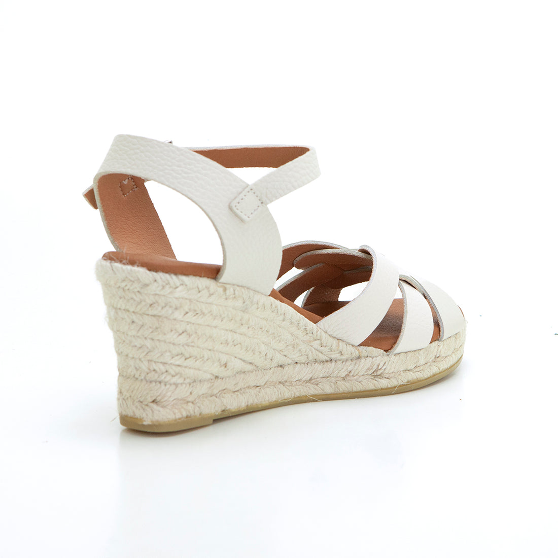 Oh my Sandals 5743 Sandalia cuña alta de yute hielo.