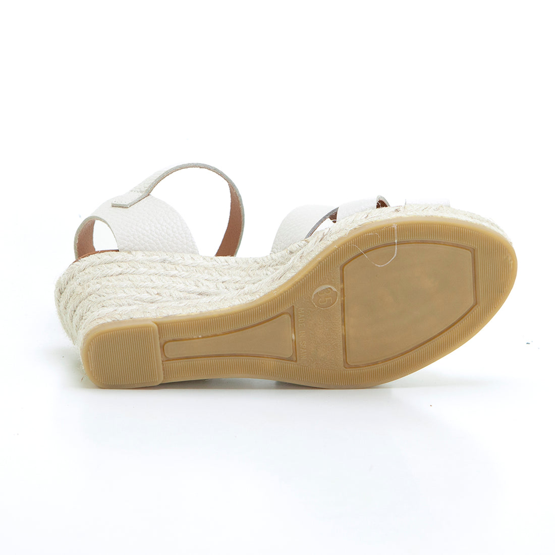 Oh my Sandals 5743 Sandalia cuña alta de yute hielo.