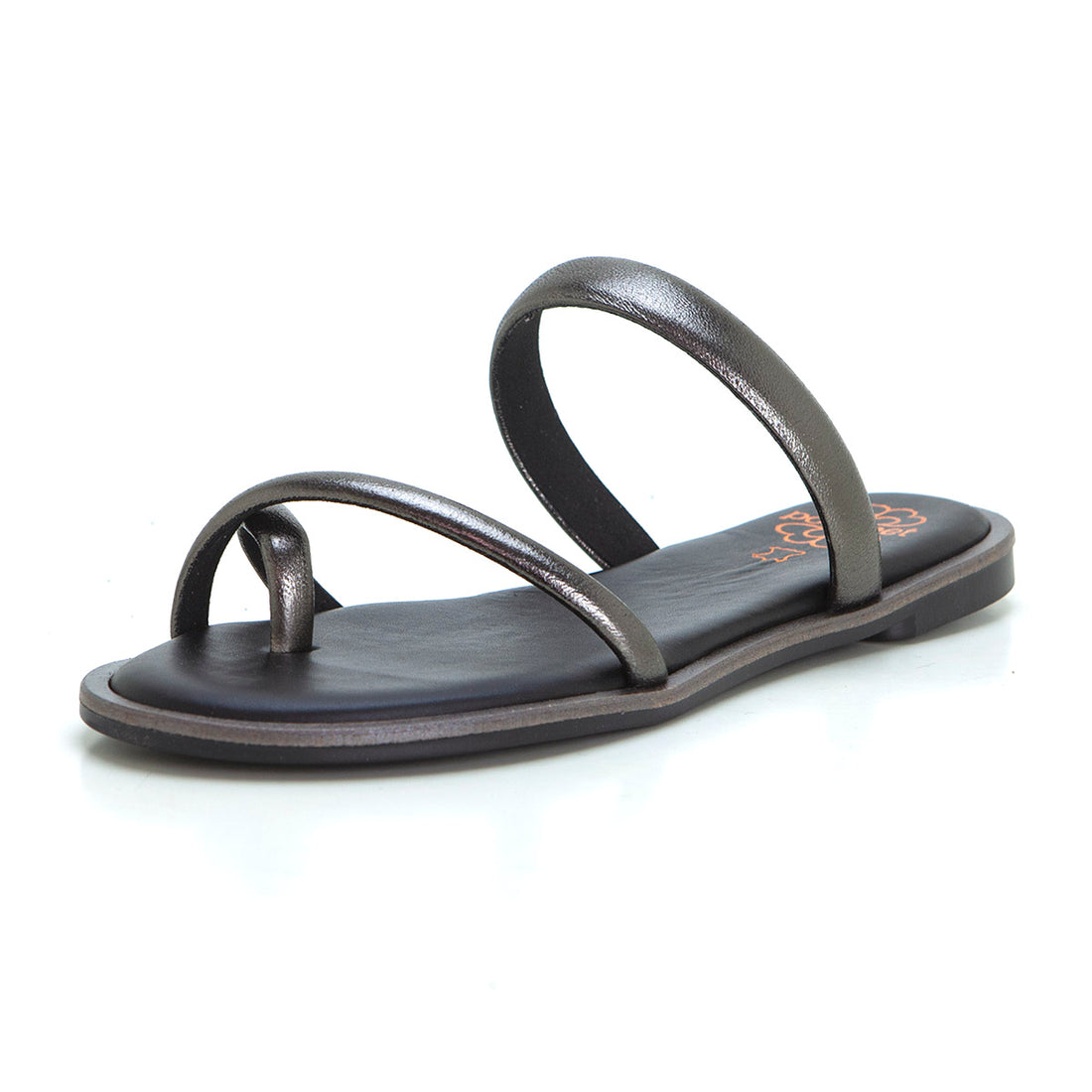 PORRONET 3107 SANDALIA ESCLAVA PLANA PIEL PLOMO