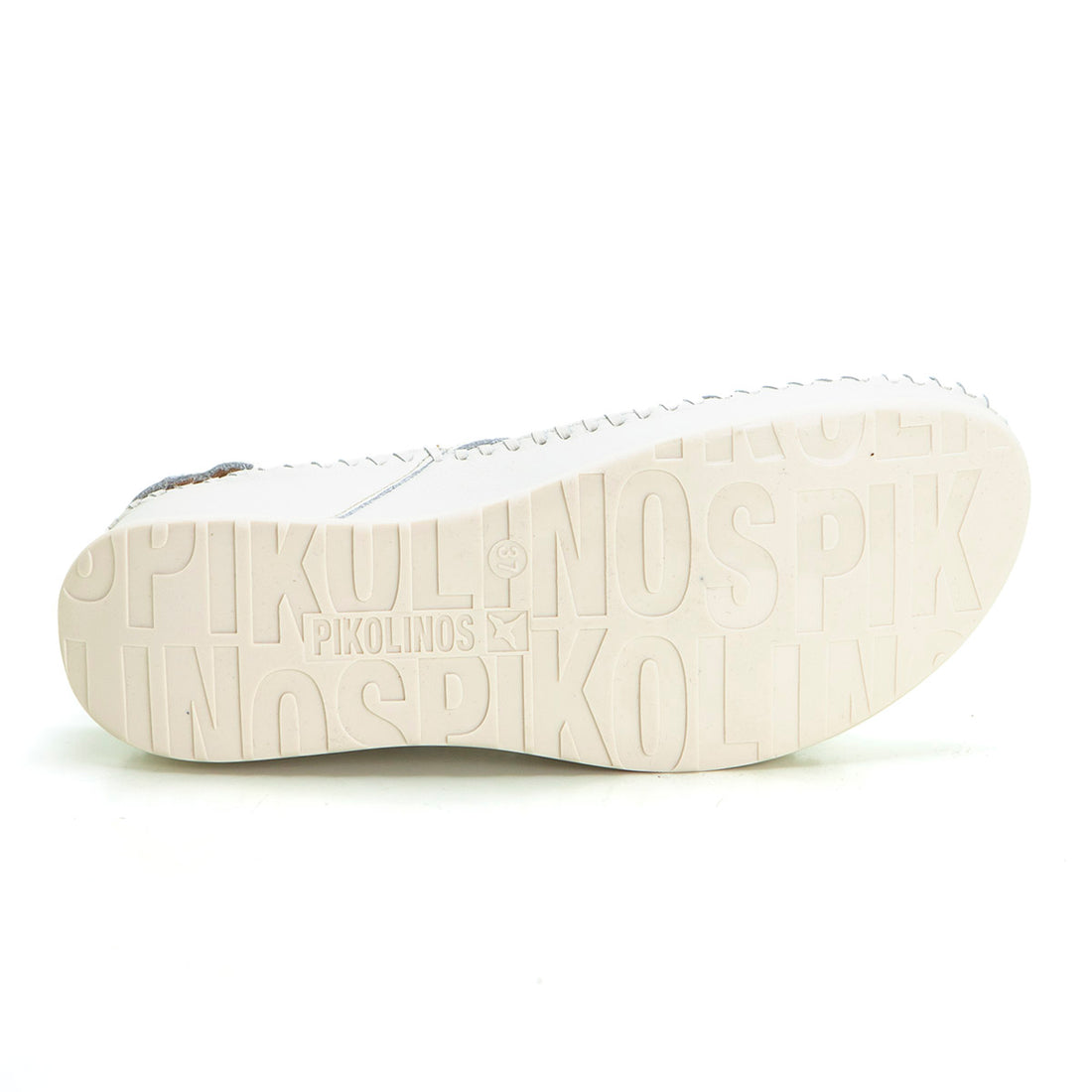 PIKOLINOS W1C-0709 Sandalia de cuña baja plataforma nata.