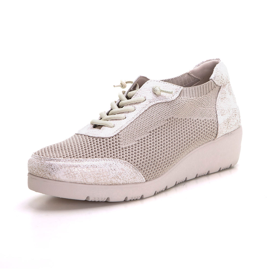 Treintas L4350 Zapatilla con cuña baja adaptable beig.