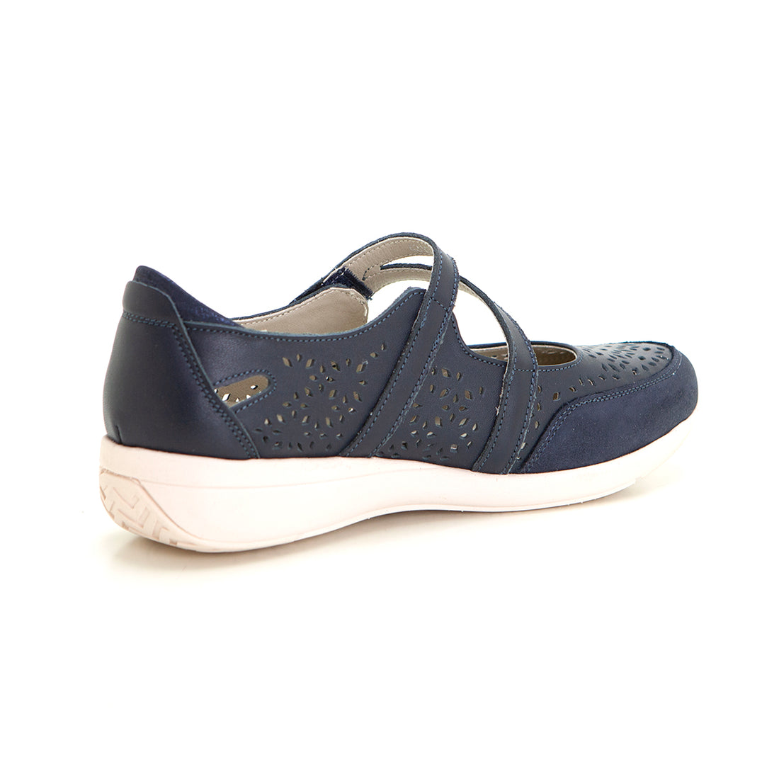 Treitas L4310 Zapato plano tipo mercedes negro.