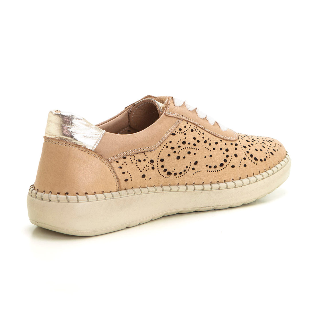 Treintas L1203 Zapato deportivo cordones elásticos arena.