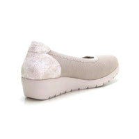 Treintas L4351 Zapato manoletina cuña baja beig.