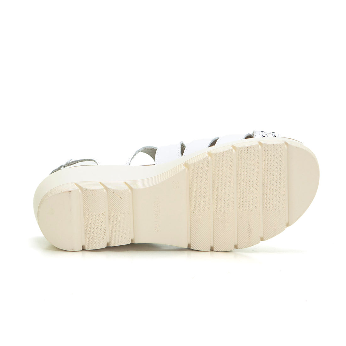Treintas 4331 Sandalia de cuña plantilla extraible blanco.