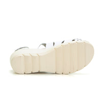 Treintas 4331 Sandalia de cuña plantilla extraible blanco.