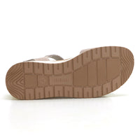 Treintas 4341 Sandalia plana plantilla extraible velcro taupe.