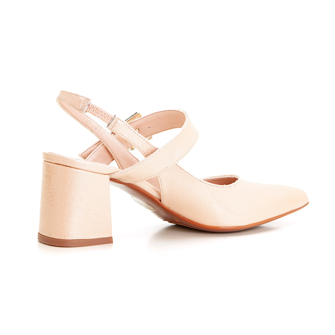 Patricia Miller 6745F Zapato de salón destalonado correa nude.
