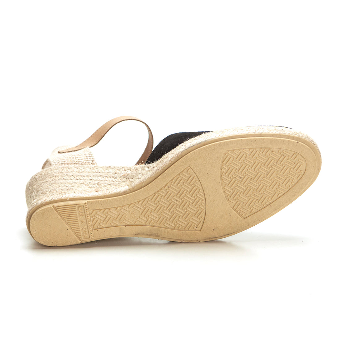 Calzamur 20205 Alpargata de cuña serraje negro