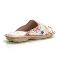 Bio Relax 4018 Zapatilla de estar por casa estampado beig.