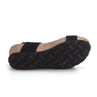 Yokono Bari 255 Sandalia de cuña con plataforma negro.