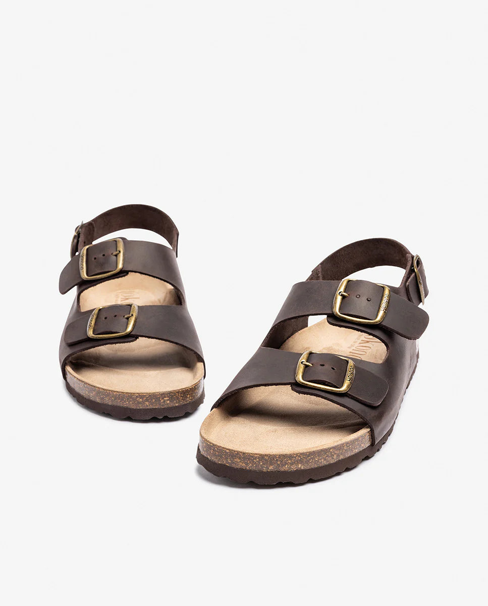 Yokono Macam 151 Sandalia hombre hebillas marrón.