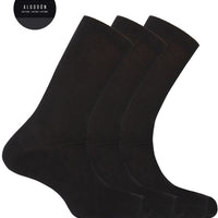 Punto Blanco 1488010 Pack de 3 calcetines de algodón lisos - Basix negro