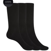Punto Blanco 1669610 Pack de 3 calcetines de algodón lisos - Basix negro