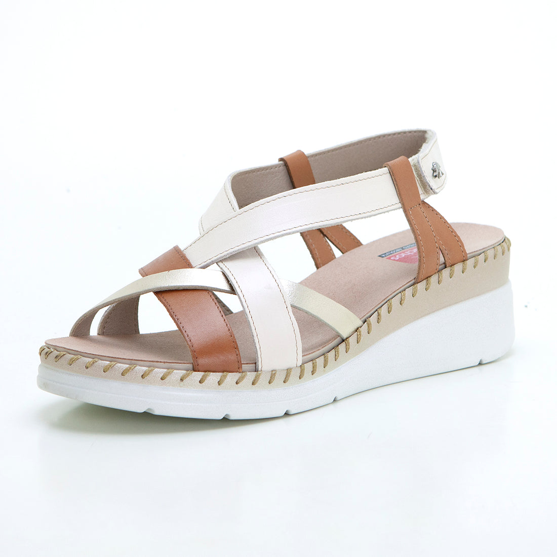 Fluchos F2135 Sandalia confort cuña plantilla extraible Raw.