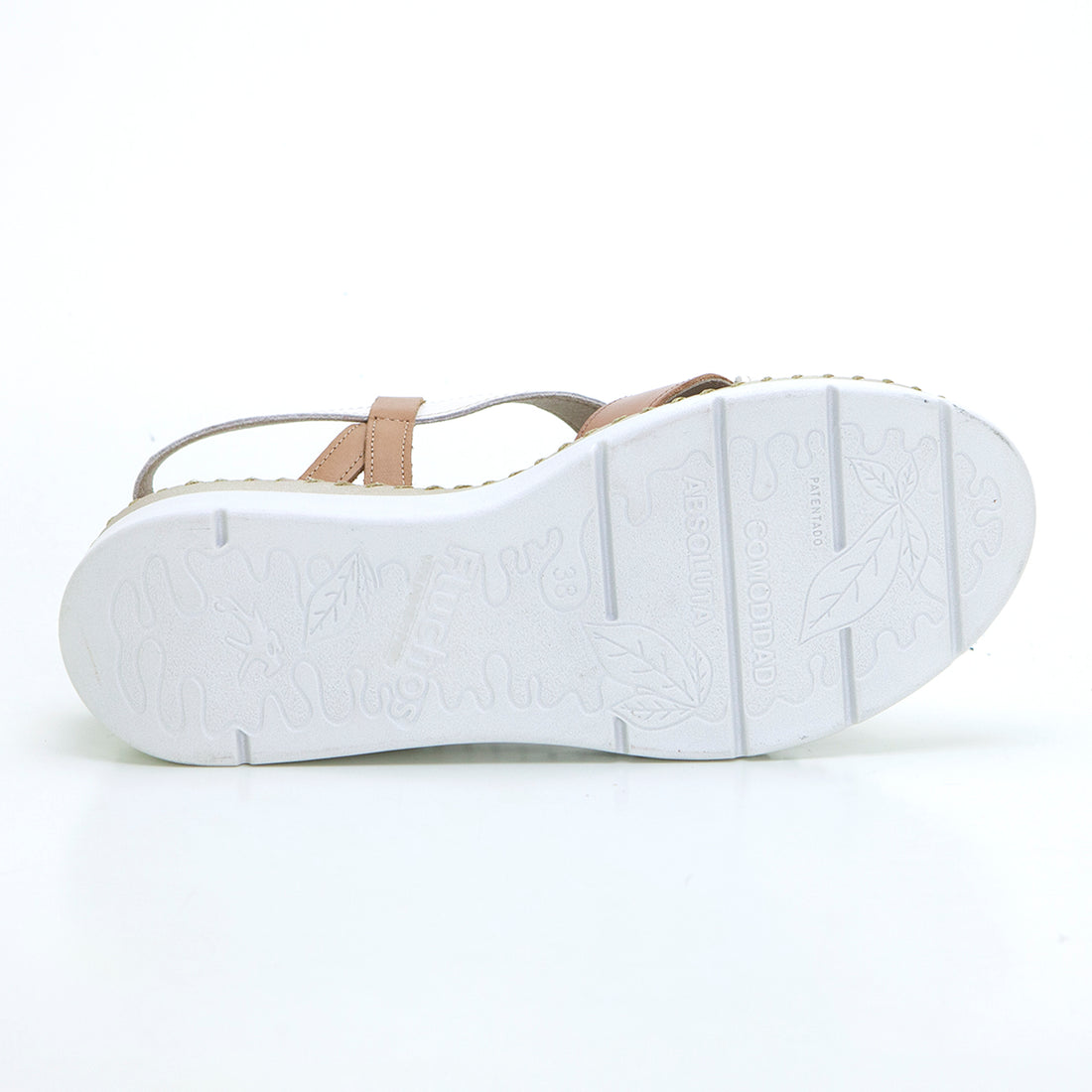 Fluchos F2135 Sandalia confort cuña plantilla extraible Raw.