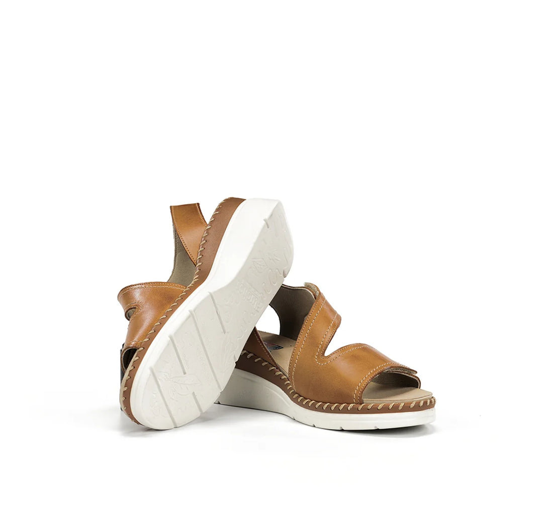 Fluchos F2137 Sandalia confort cuña con velcro cuero.