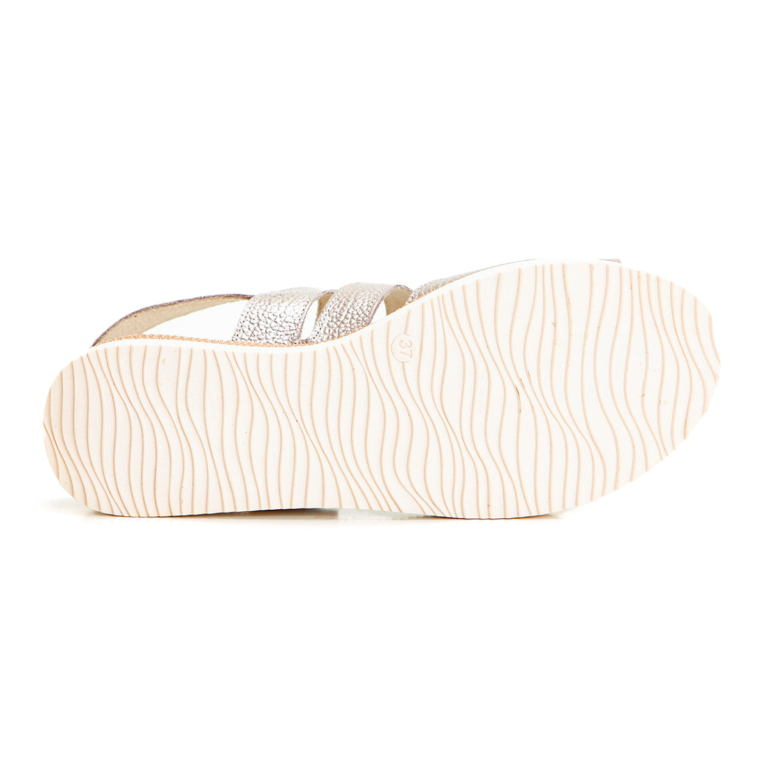 Duendy 3840 Sandalia cuña baja velcros piedra.