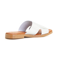 Duendy 3822 Sandalia destalonada plana plata.