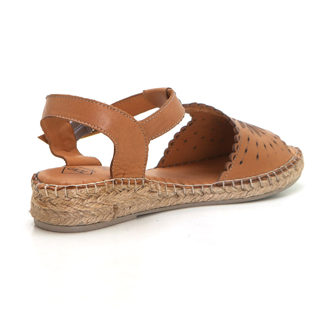 Top 3 SR25496 Sandalia de cuña baja salomé cuero.