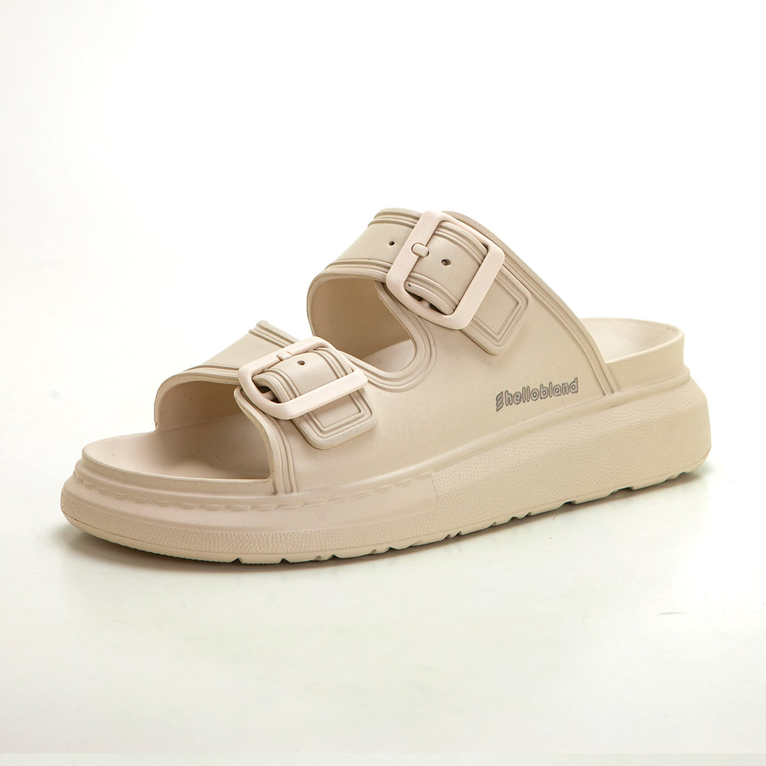 Hell Cies Zueco de goma con hebillas vainilla.