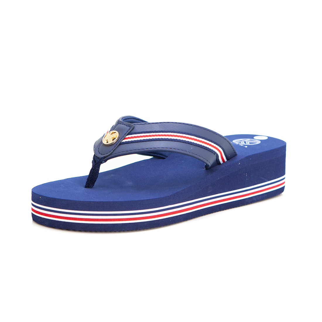 Kelara K52004 Chancla de dedo con cuña marino.