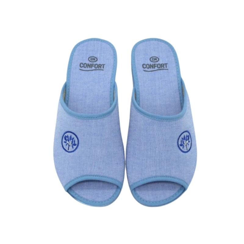 Calzamur 40086 Zapatilla de ir por casa mujer celeste.