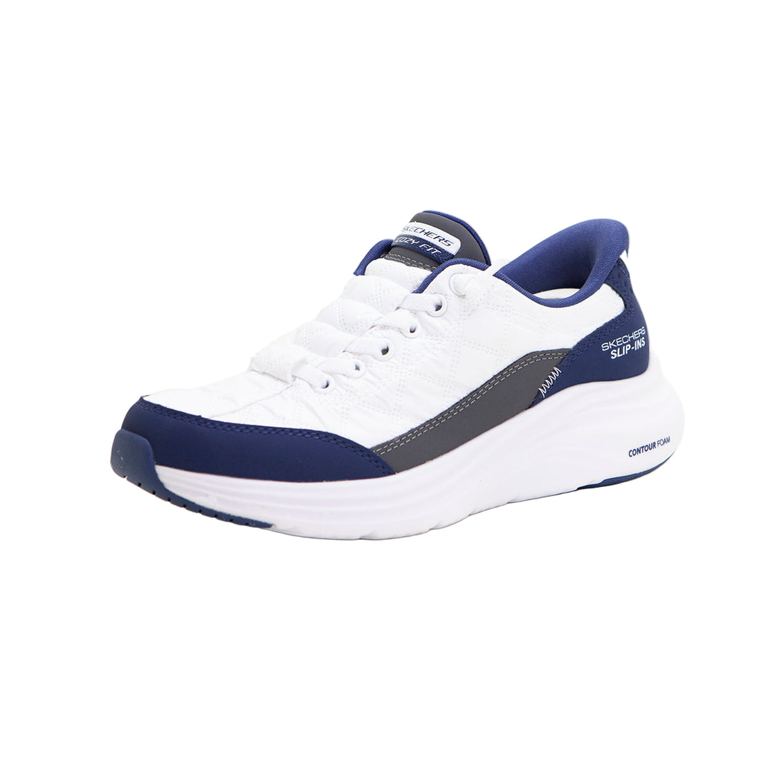 SKECHERS 150404 Deportiva casual acolchada Slip-Ins blanco marino.