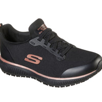 Skechers 77222EC Deportiva trabajo antideslizante negro oro