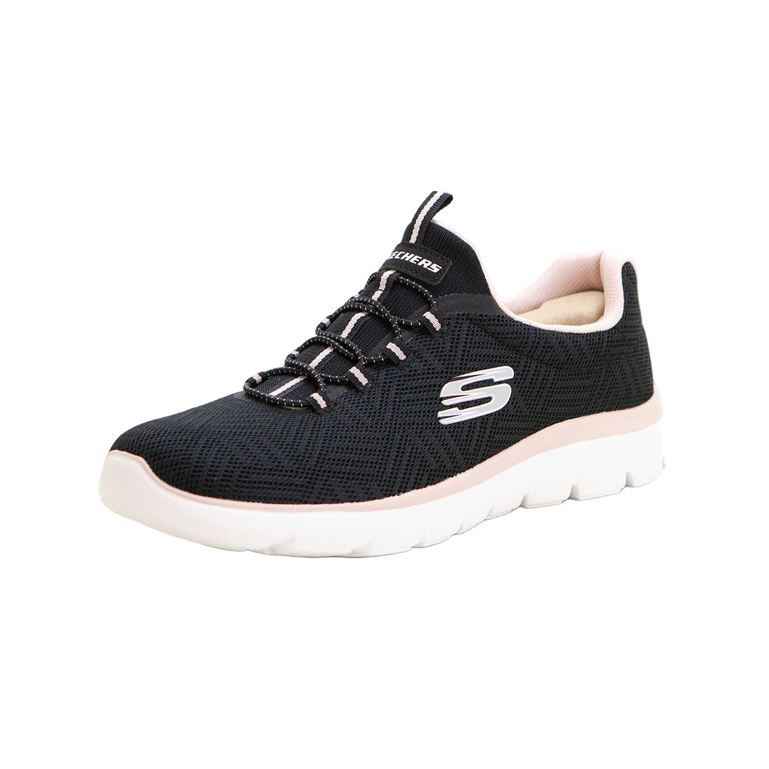 SKECHERS 150119 Deportiva elásticos negro rosa