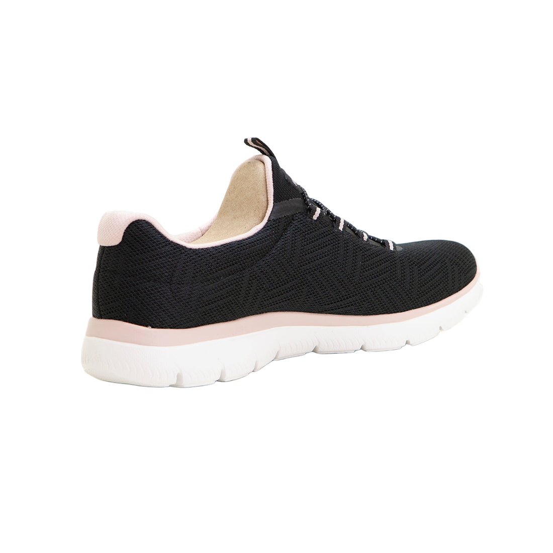 SKECHERS 150119 Deportiva elásticos negro rosa